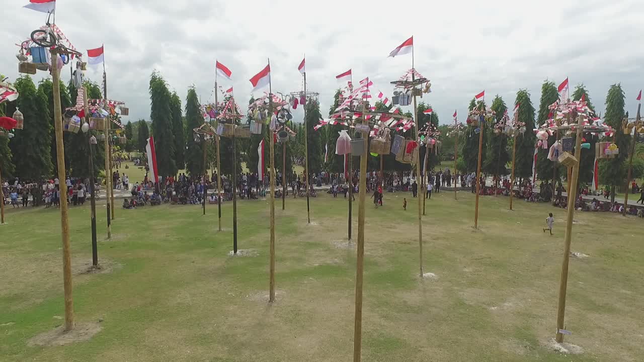 印度尼西亚巴厘岛的Bajra sandi风光视频素材