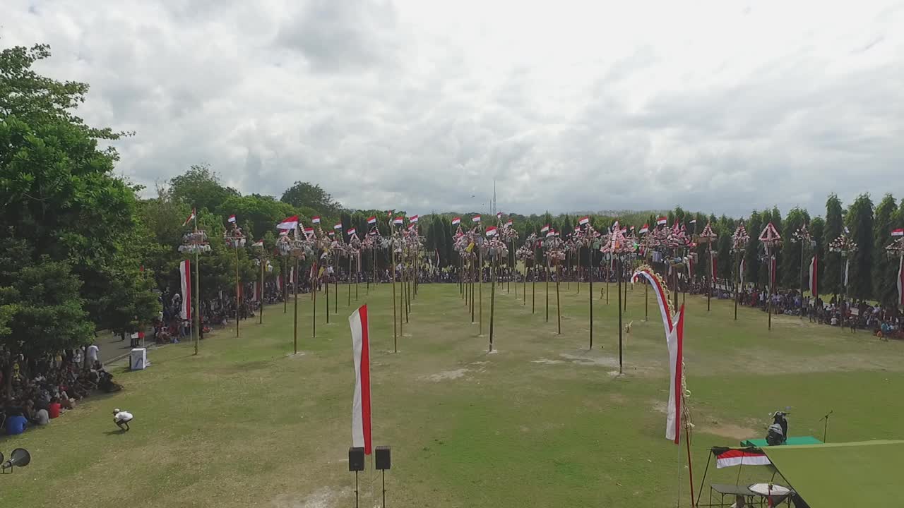 印度尼西亚巴厘岛的Bajra sandi风光视频素材