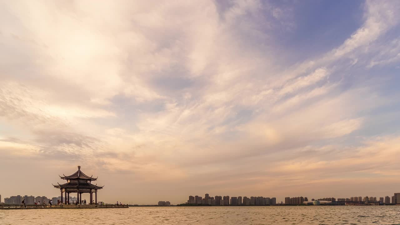 日日夜夜的城市风光，时光流逝视频素材