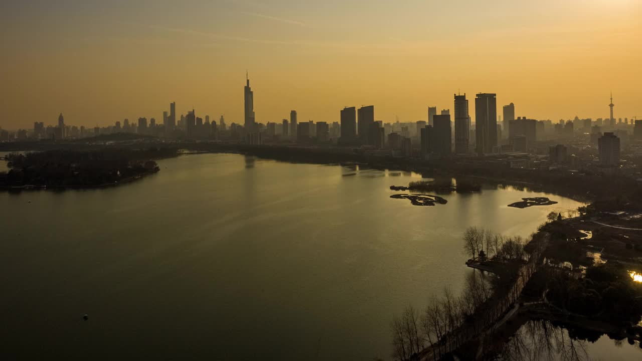 日日夜夜的城市风光，时光流逝视频素材