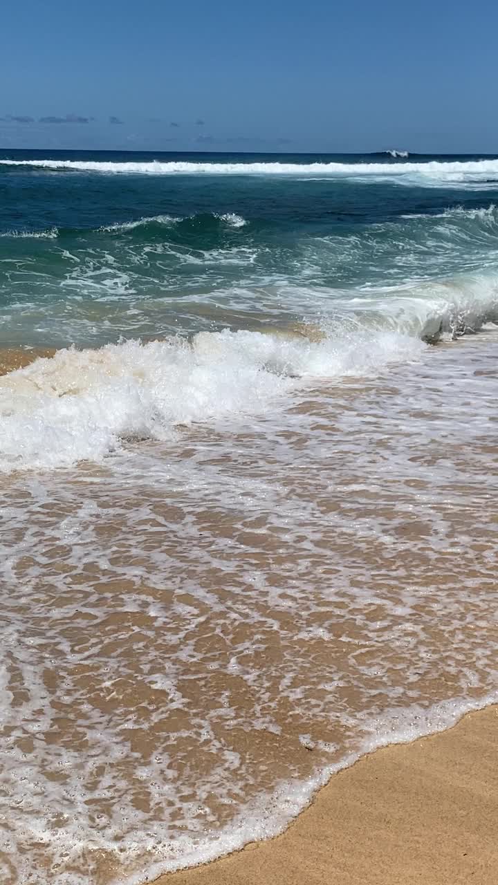 波伊普海滩岸边的海浪视频素材