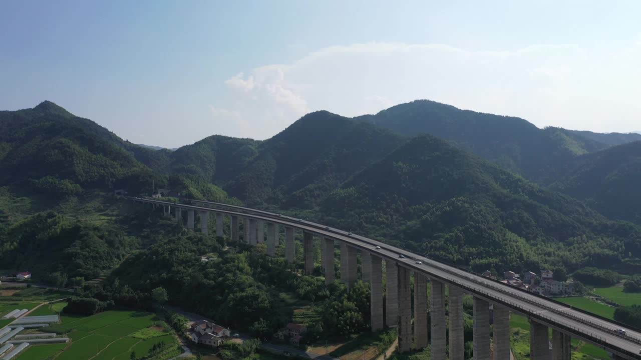 在山区高速公路视频素材