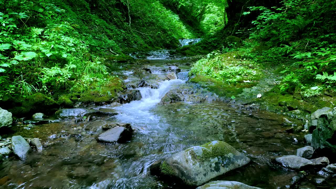 高山流水,日本北海道视频素材