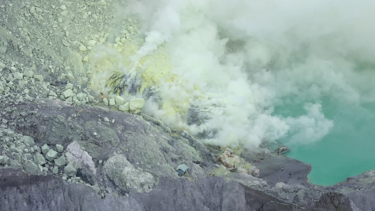 印尼伊真火山口视频素材