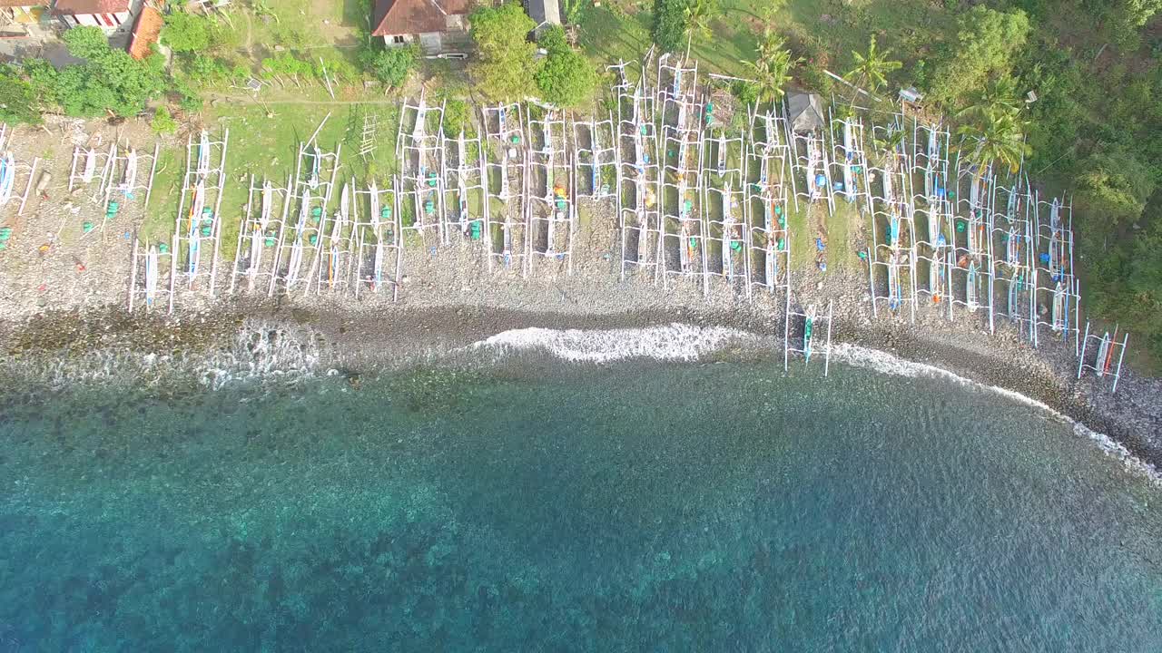 海滩风景/巴厘岛，印度尼西亚视频素材