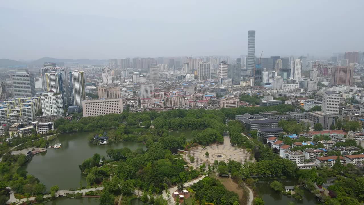 徐州城市建筑景观航拍视频素材