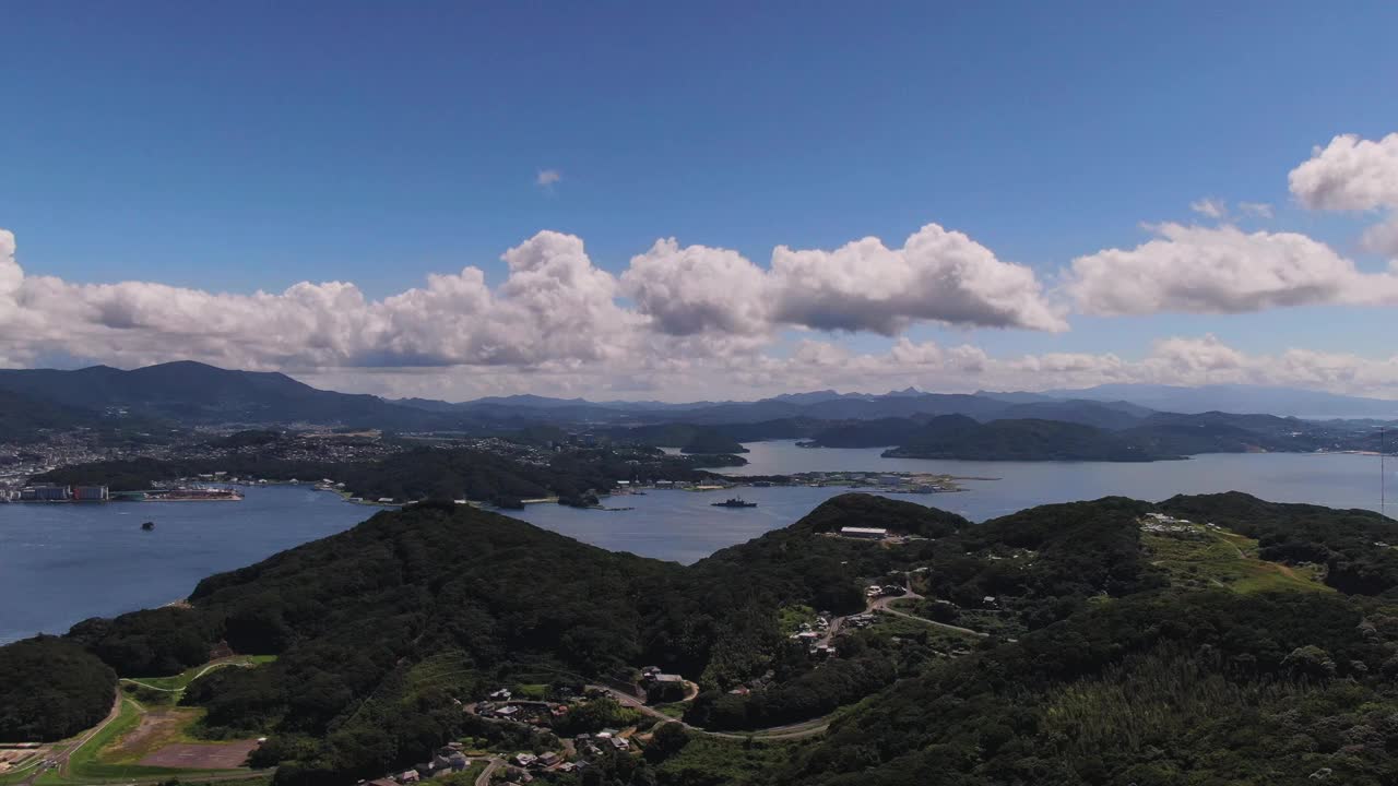 Kujuku群岛的夏日鸟瞰图视频素材