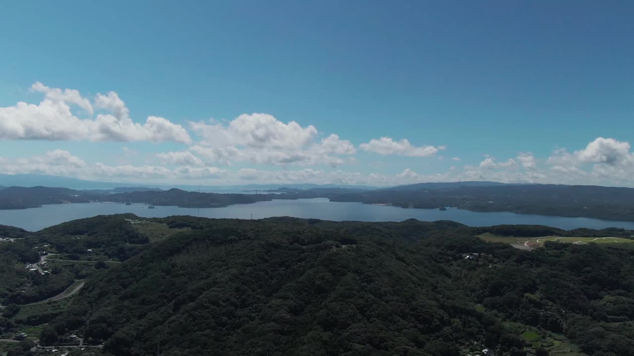 Kujuku群岛的夏日鸟瞰图视频素材