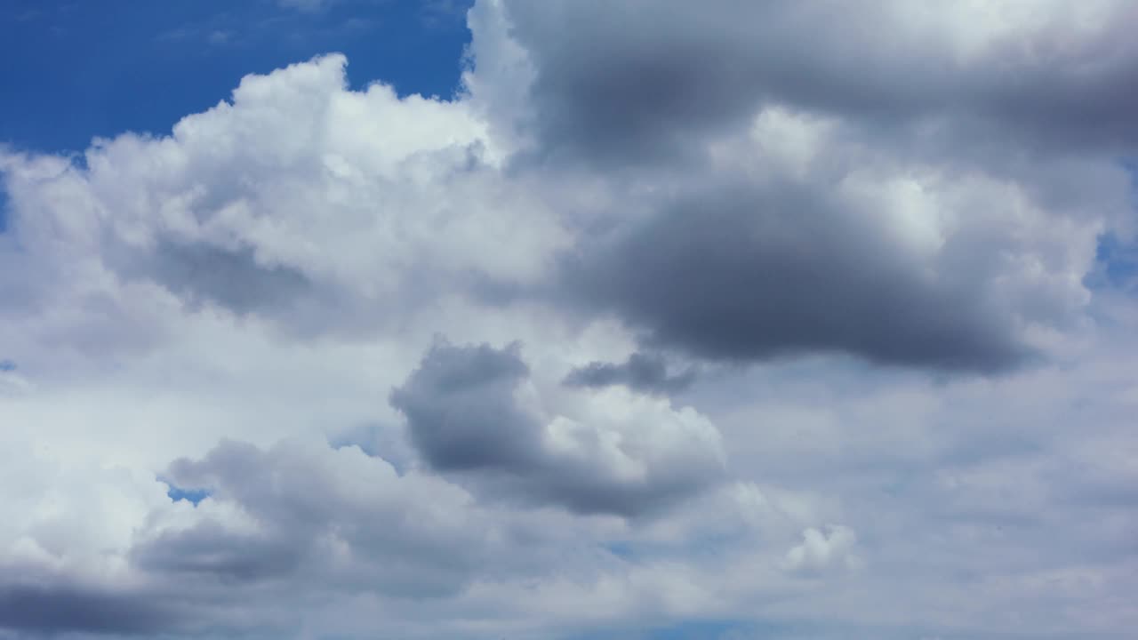 蔚蓝的天空，乌云密布，时光流逝视频素材