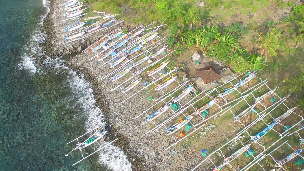 海滩风景/巴厘岛，印度尼西亚视频素材