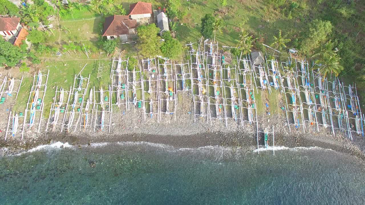 海滩风景/巴厘岛，印度尼西亚视频素材