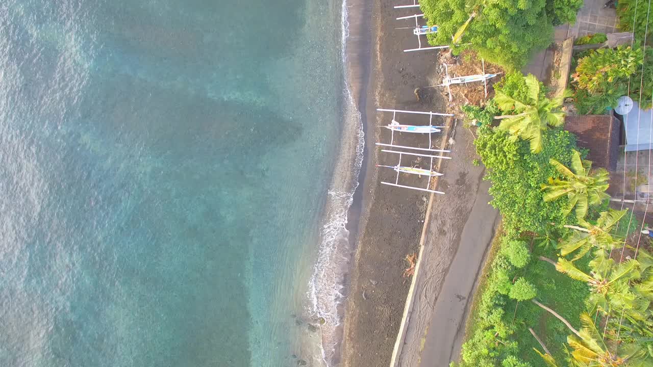 海滩风景/巴厘岛，印度尼西亚视频素材