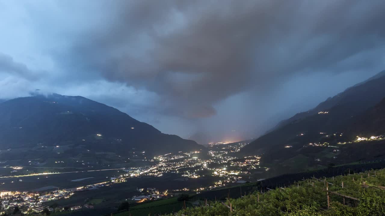 雷暴时间流逝视频素材