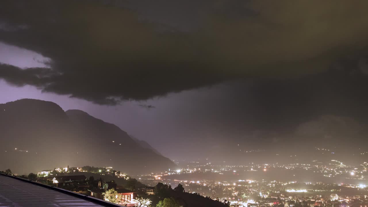 雷暴时间流逝视频素材