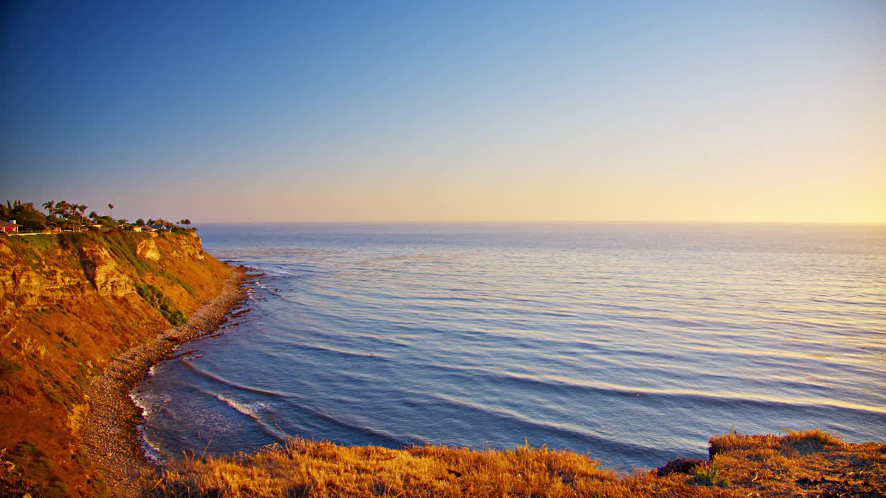 海洋。日落。鸟瞰图。视频素材