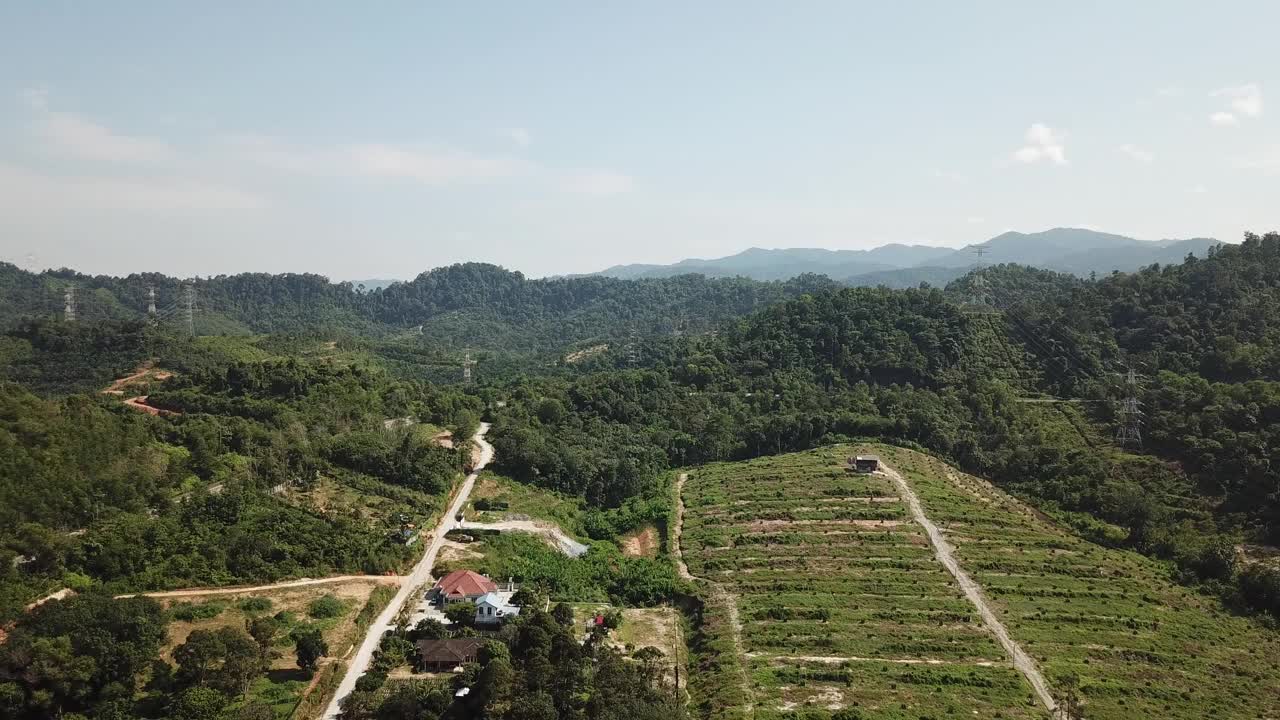 乡村鸟瞰图视频素材