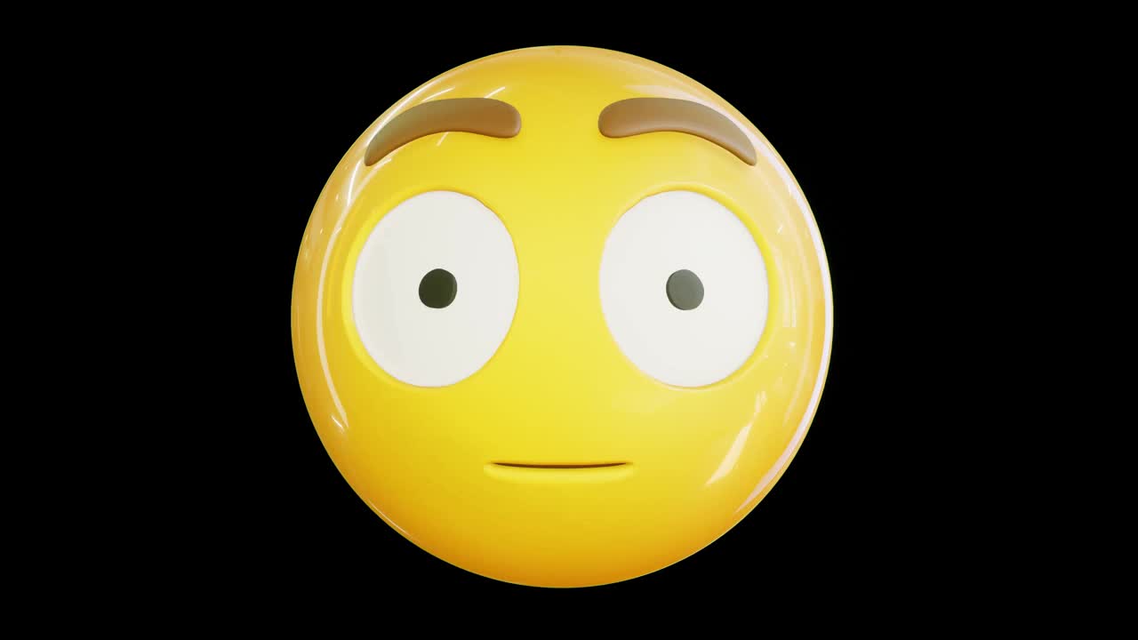 动画刷新emoji。表情符号股票视频。3 d渲染。无缝loopable。孤立的背景。视频素材