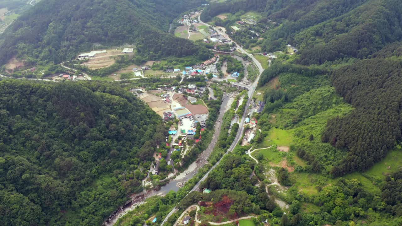 村庄/加平郡，韩国京畿道视频素材