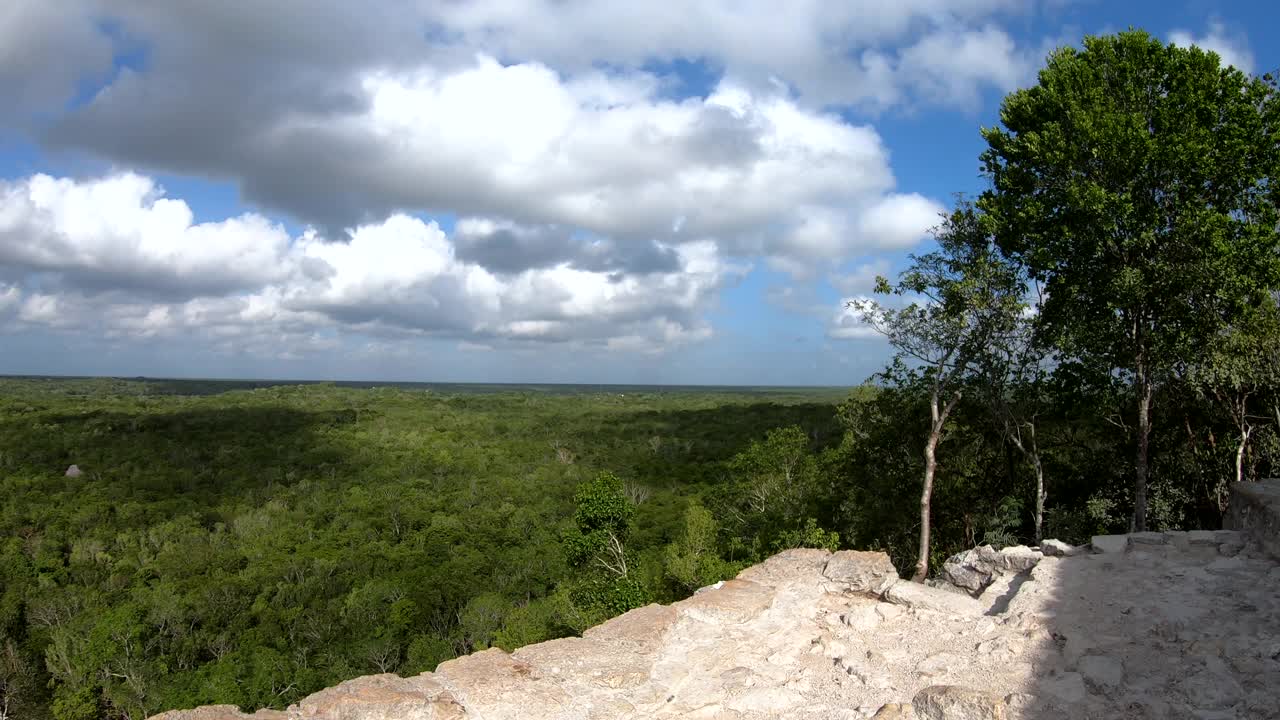 Mayan Temple尝试尤卡坦半岛金塔纳罗奥墨西哥视频素材