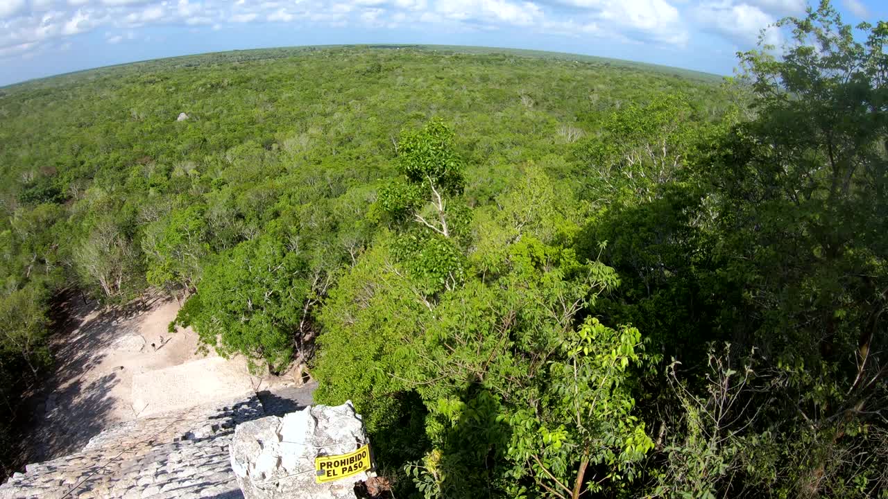 石阶古科巴玛雅神庙尤卡坦墨西哥视频素材