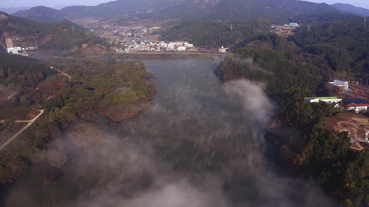 韩国庆尚南道陕川郡黄江江附近的陕川电影公园视频素材