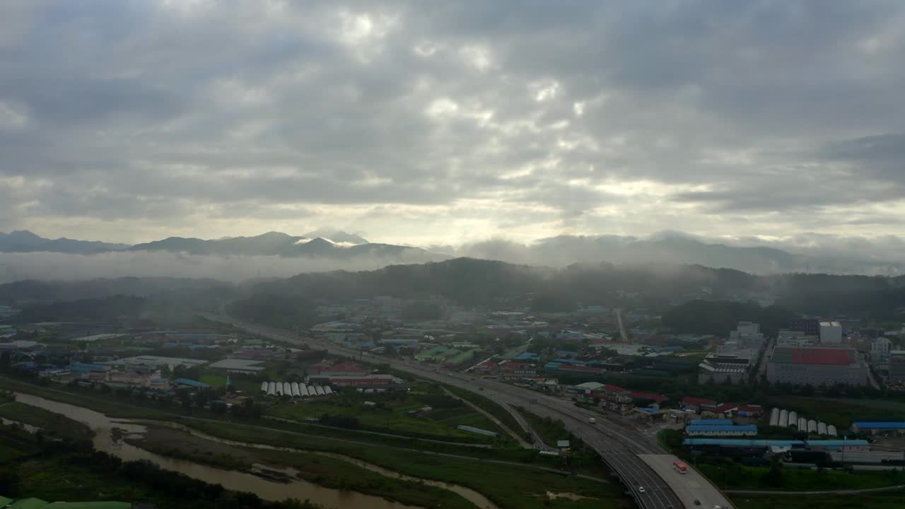 市中心和道路/韩国，京畿道，南阳州市视频素材