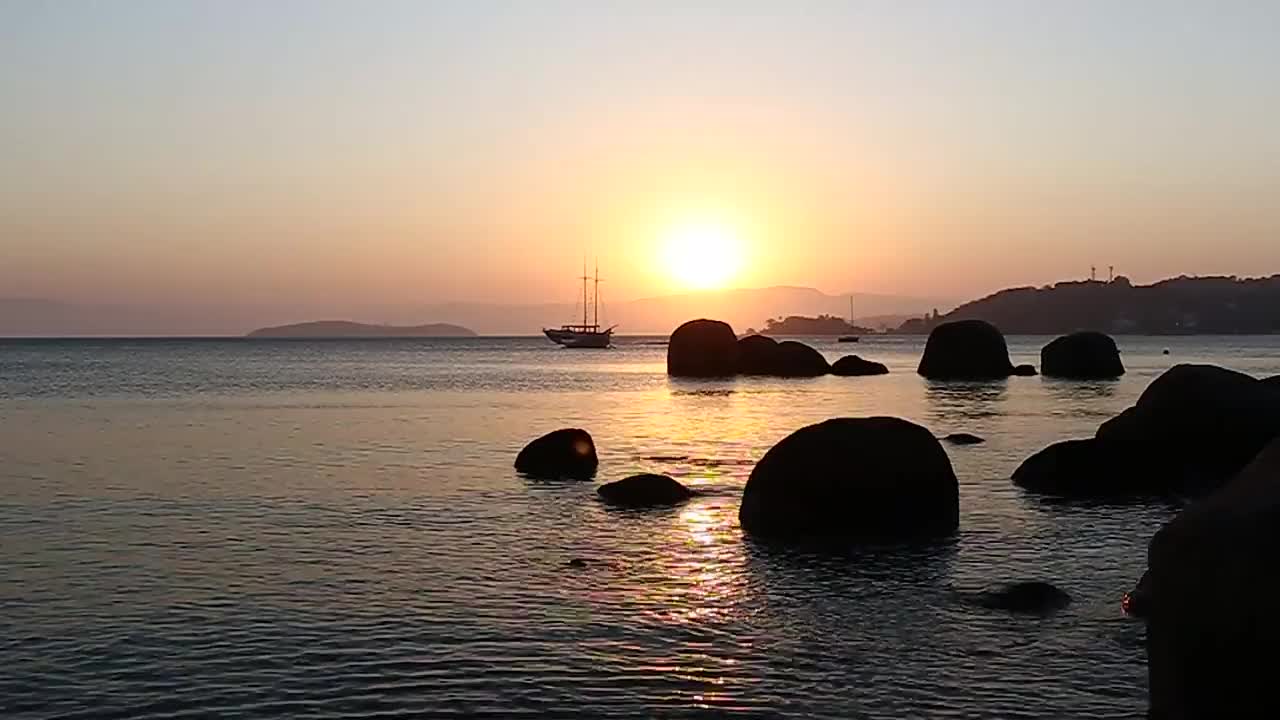 在海上日落视频素材