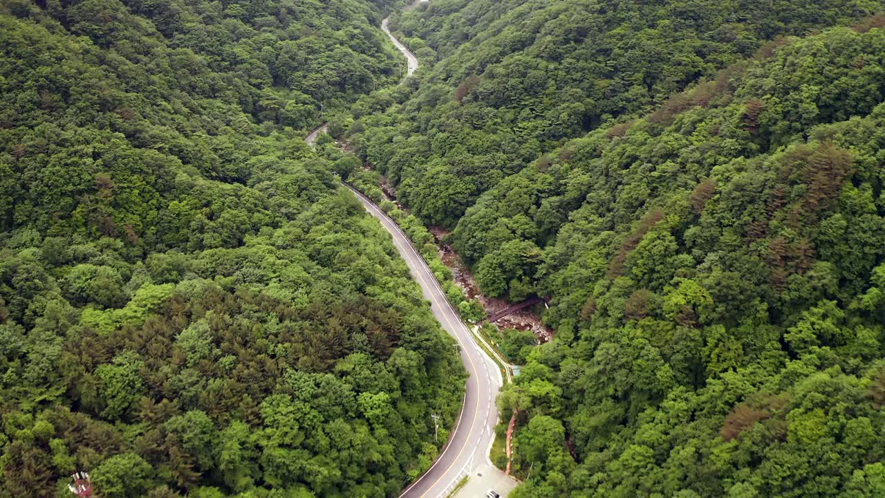 京畿加平郡北郡龙索瀑布的风景视频素材