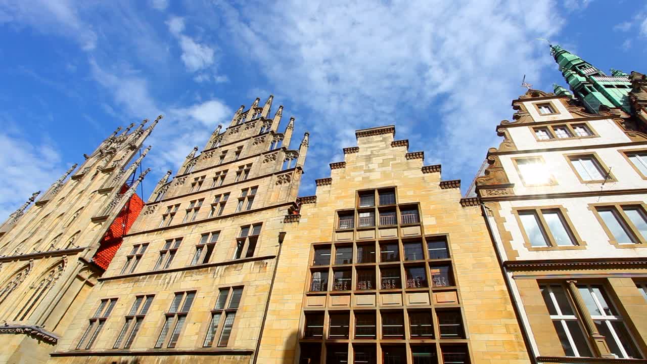 Münster Prinzipalmarkt，北莱茵威斯特伐利亚，德国视频素材