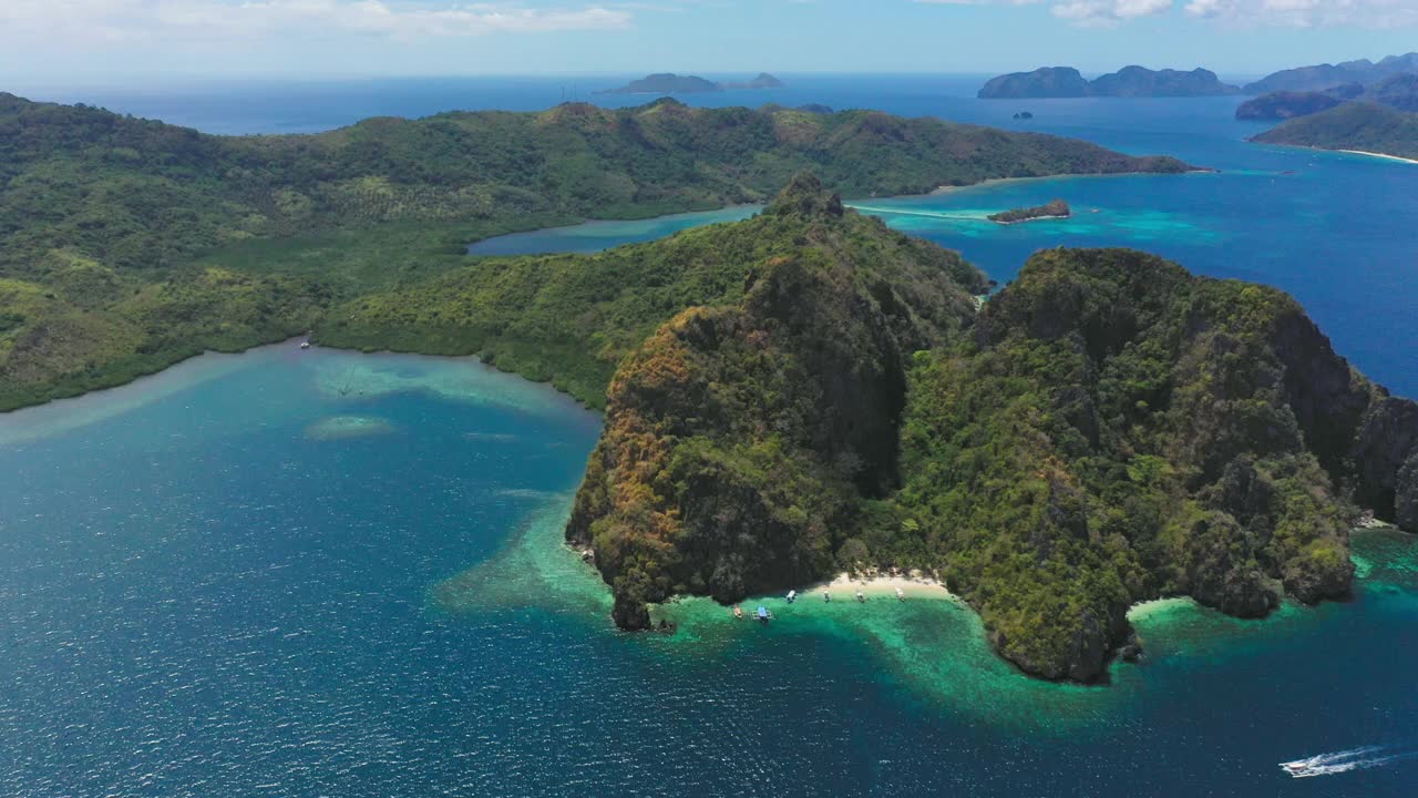 菲律宾El Nido Palawan鸟瞰图视频下载