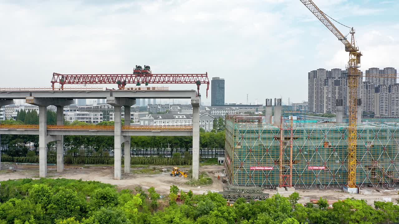 在建高速公路视频素材