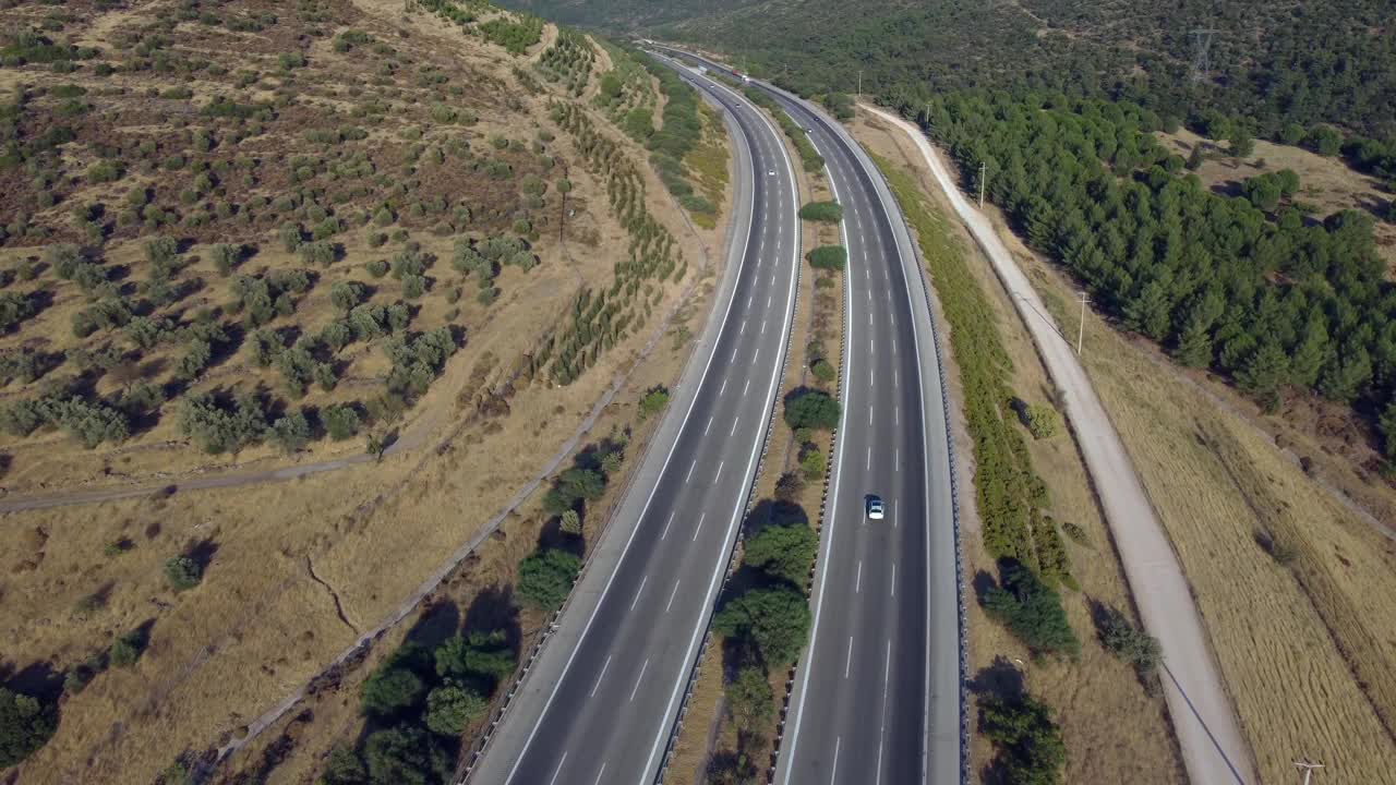 Çeşme-Aydın高速公路鸟瞰图视频素材