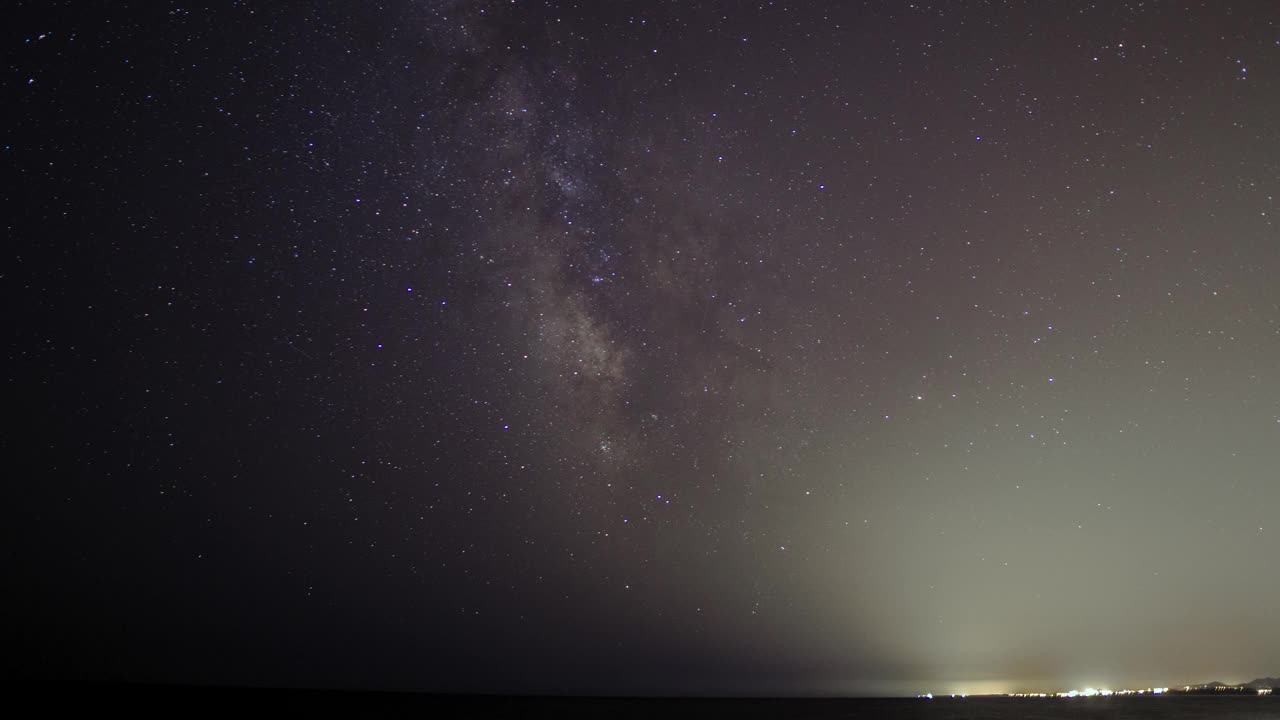 马略卡岛的银河时间流逝视频素材