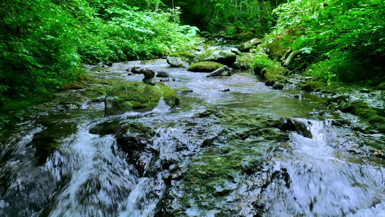 高山流水,日本北海道视频素材