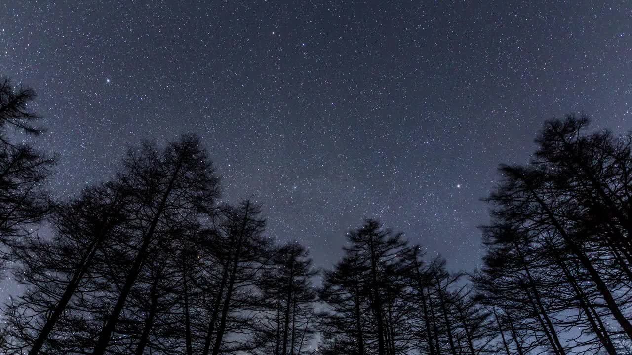 高田高原星空的时间流逝视频视频素材