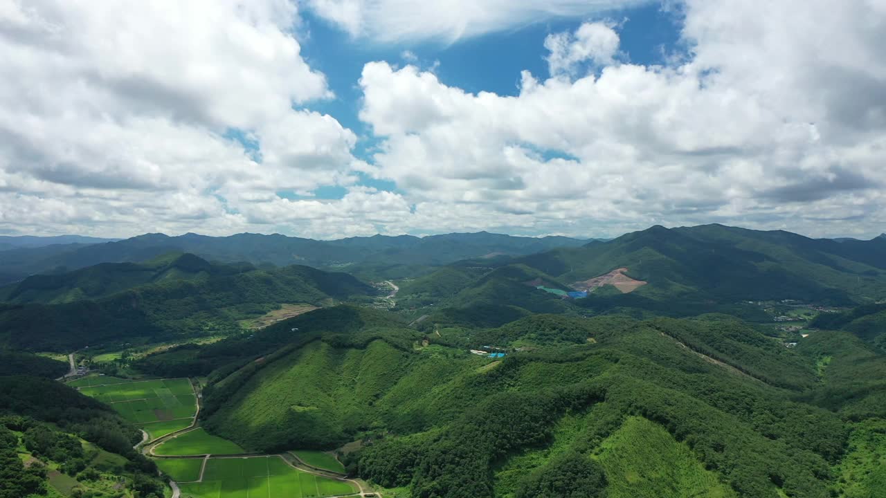 韩国全罗南道和顺郡和顺郡的风景视频素材