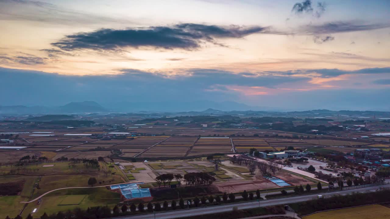 田地和稻田/全北益山市，韩国视频素材