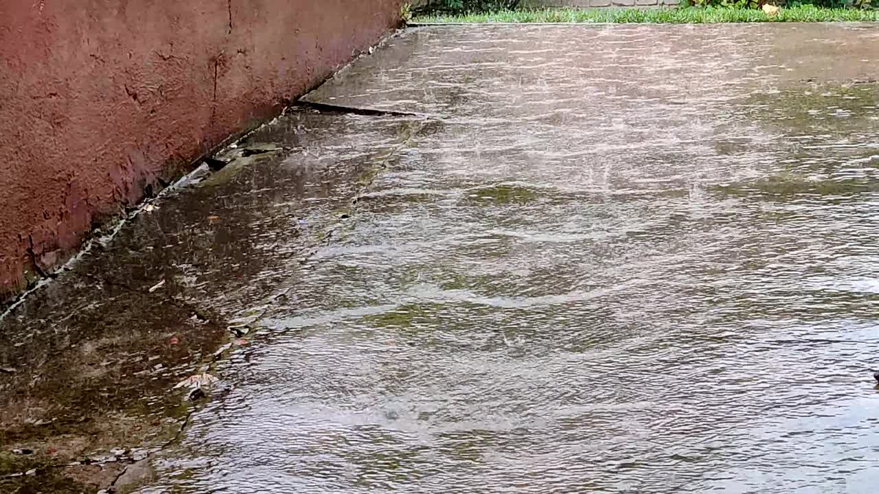 风暴和大雨的概念。降雨。视频素材