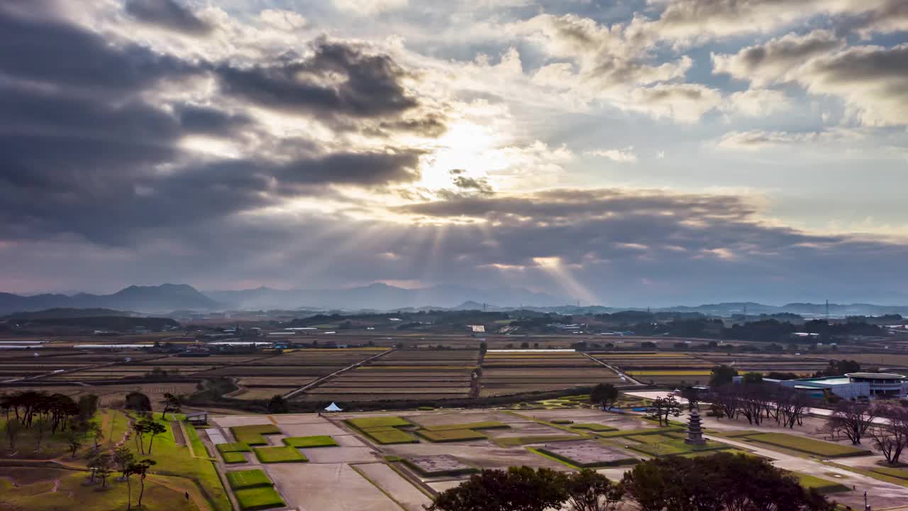 田地和稻田/全北益山市，韩国视频素材