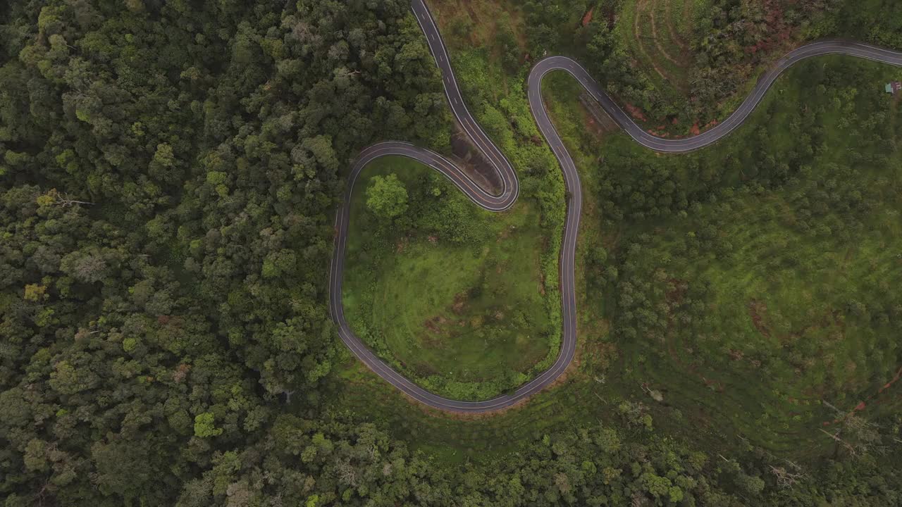 山路鸟瞰图视频素材