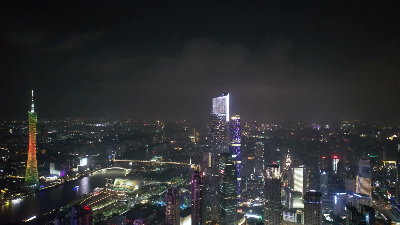 放大广州夜景视频素材