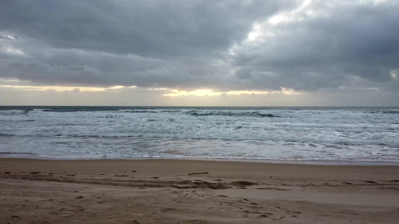 夕阳海景视频素材