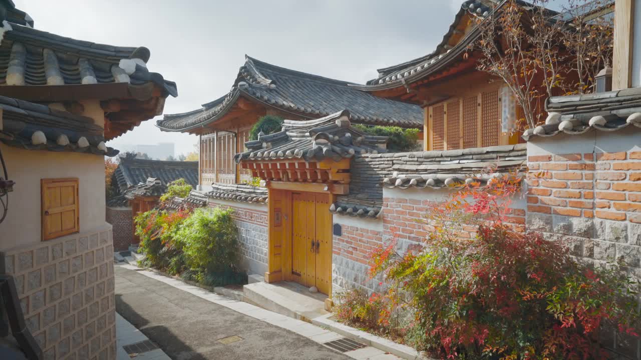 韩国首尔北村韩屋村视频素材