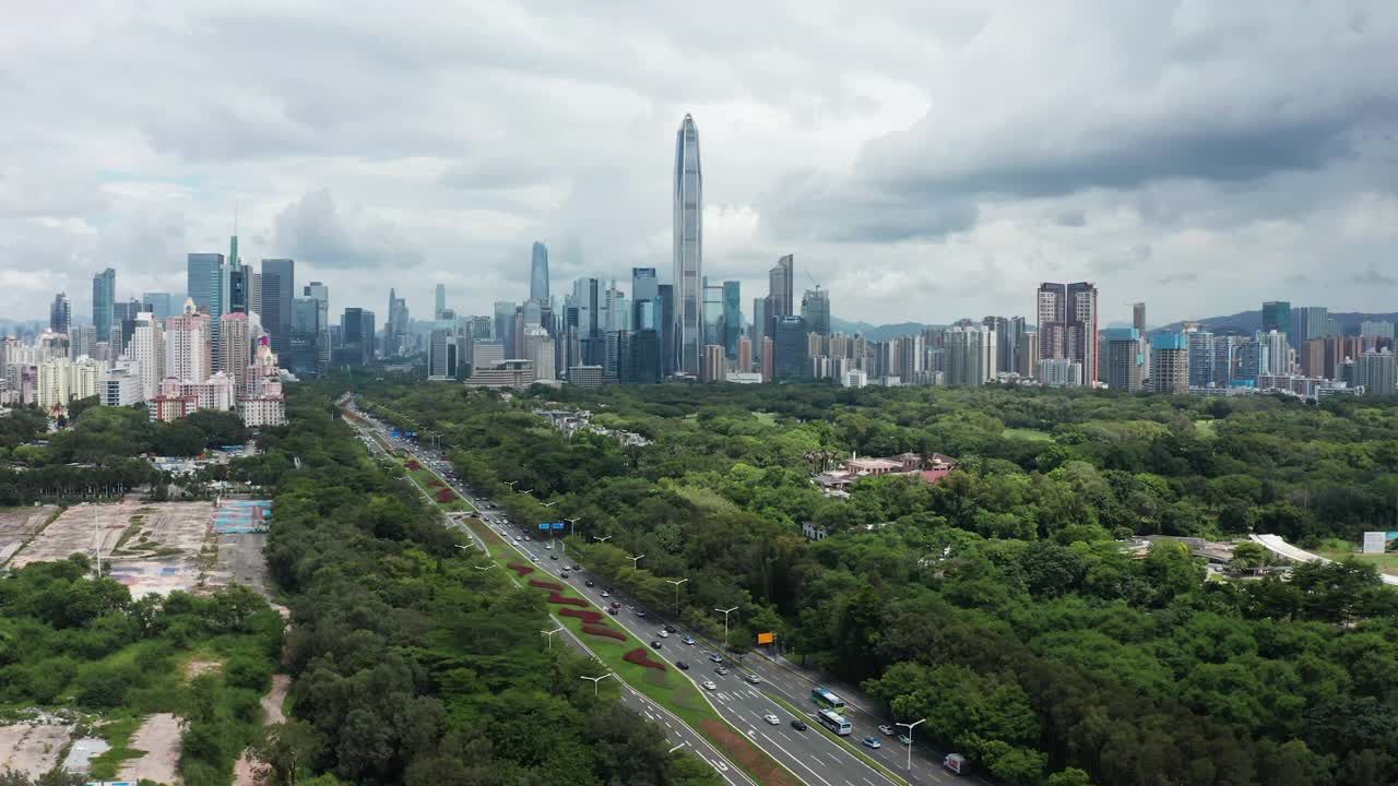 航拍深圳市区视频素材