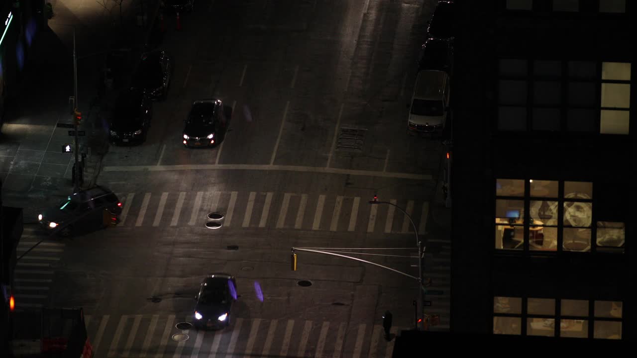 夜晚城市交通视频素材