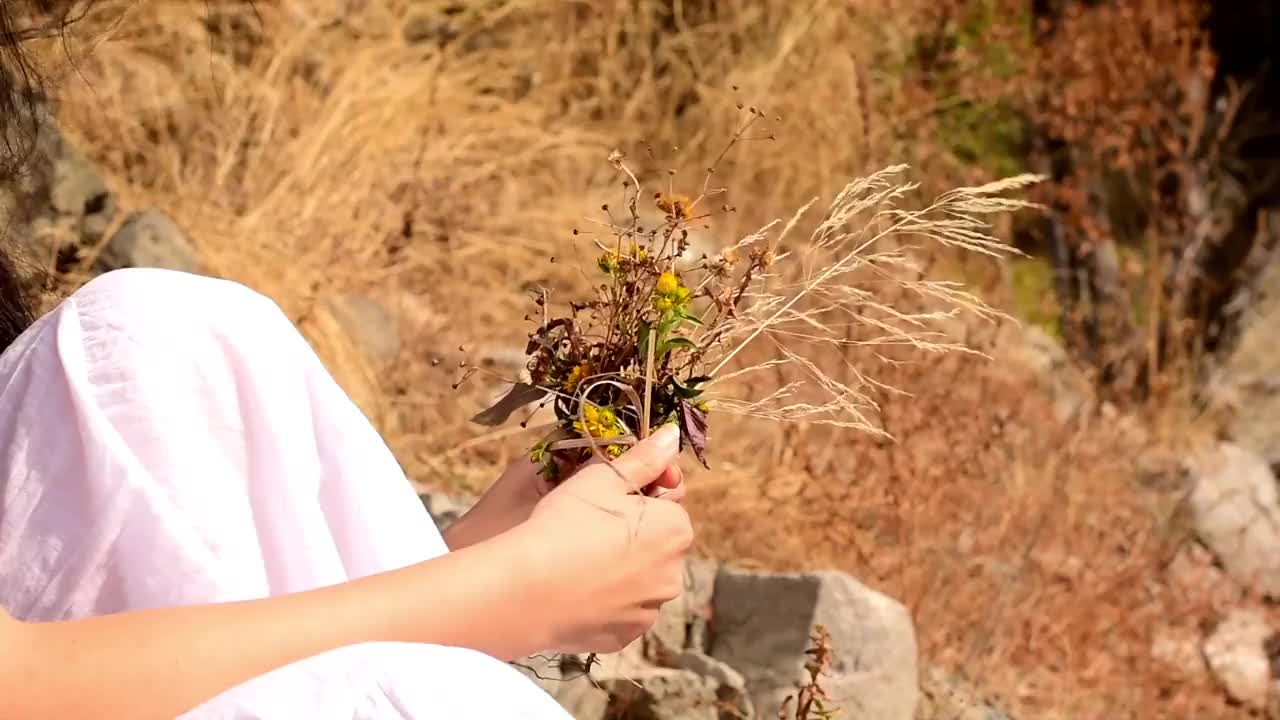 朋友们坐在湖边视频素材