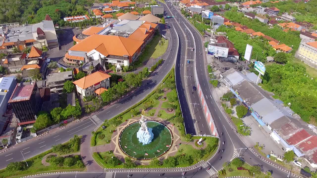 印度尼西亚巴厘岛空中街景视频素材