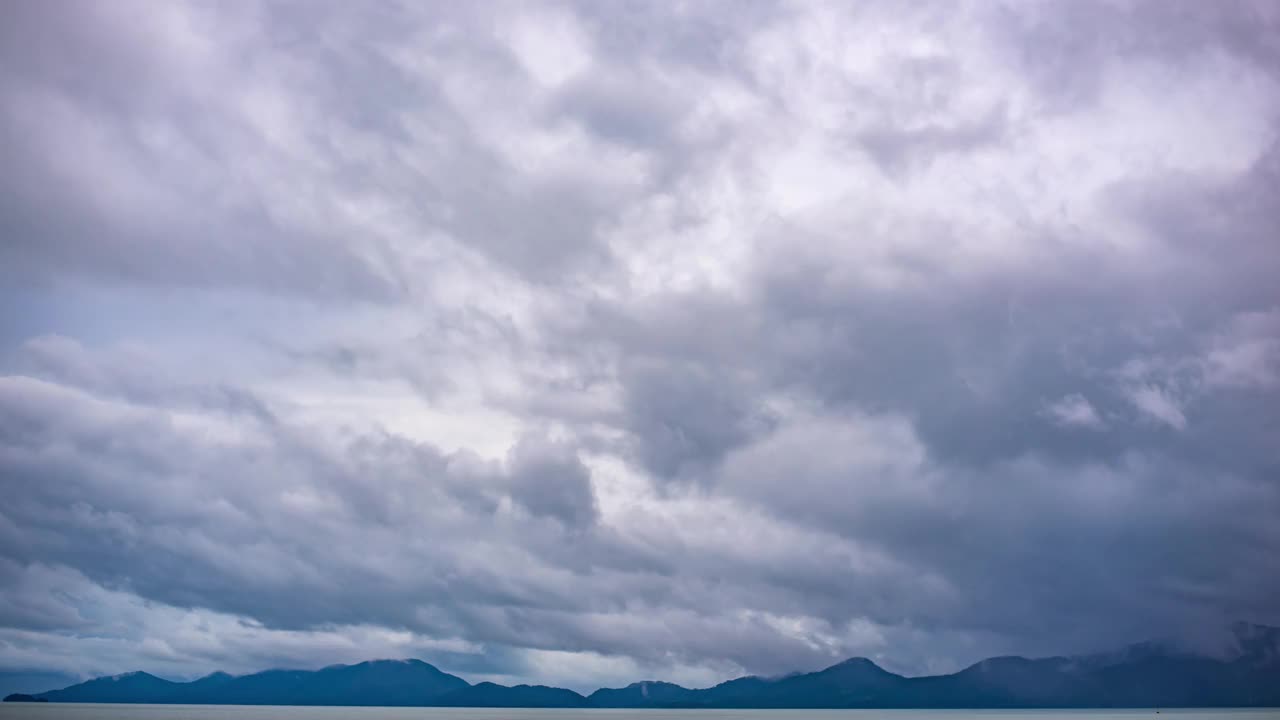 流动的云和在下雨前吹过的风时间流逝视频素材