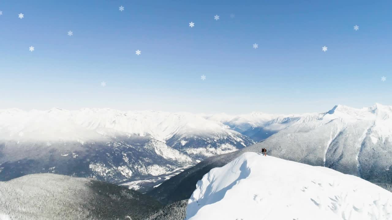 冬天下雪的动画视频素材