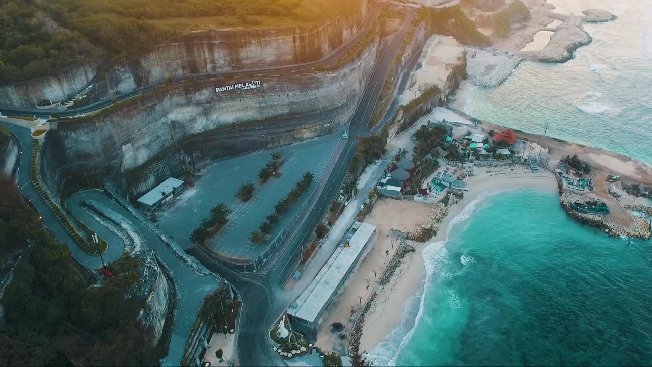 空中巴厘岛日出的景色视频素材